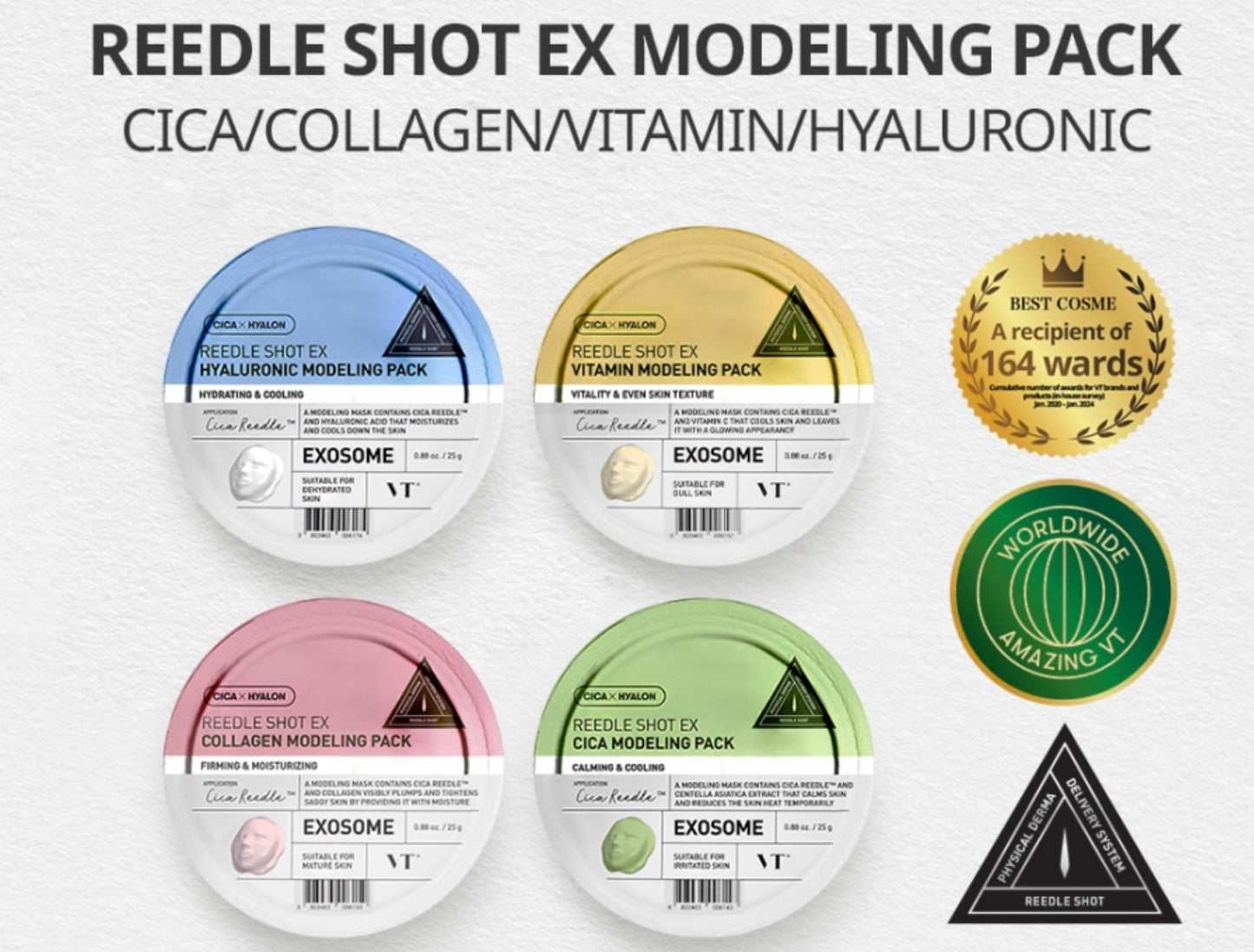 VT Cosmetics Reedle Shot Collagen Modeling Pack, 25g.