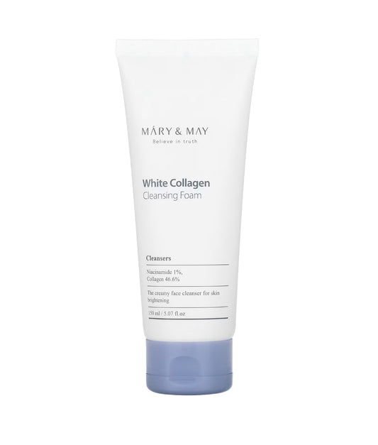 White Collagen Cleansing Foam by Mary & may, 150ml.