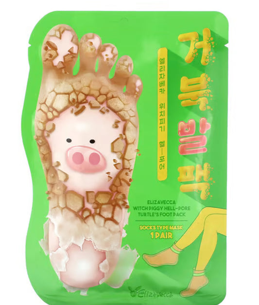Elizavecca, Socks Type Mask, Witch Piggy Hell-Pore Turtle's Foot Pack, 1 Pair.